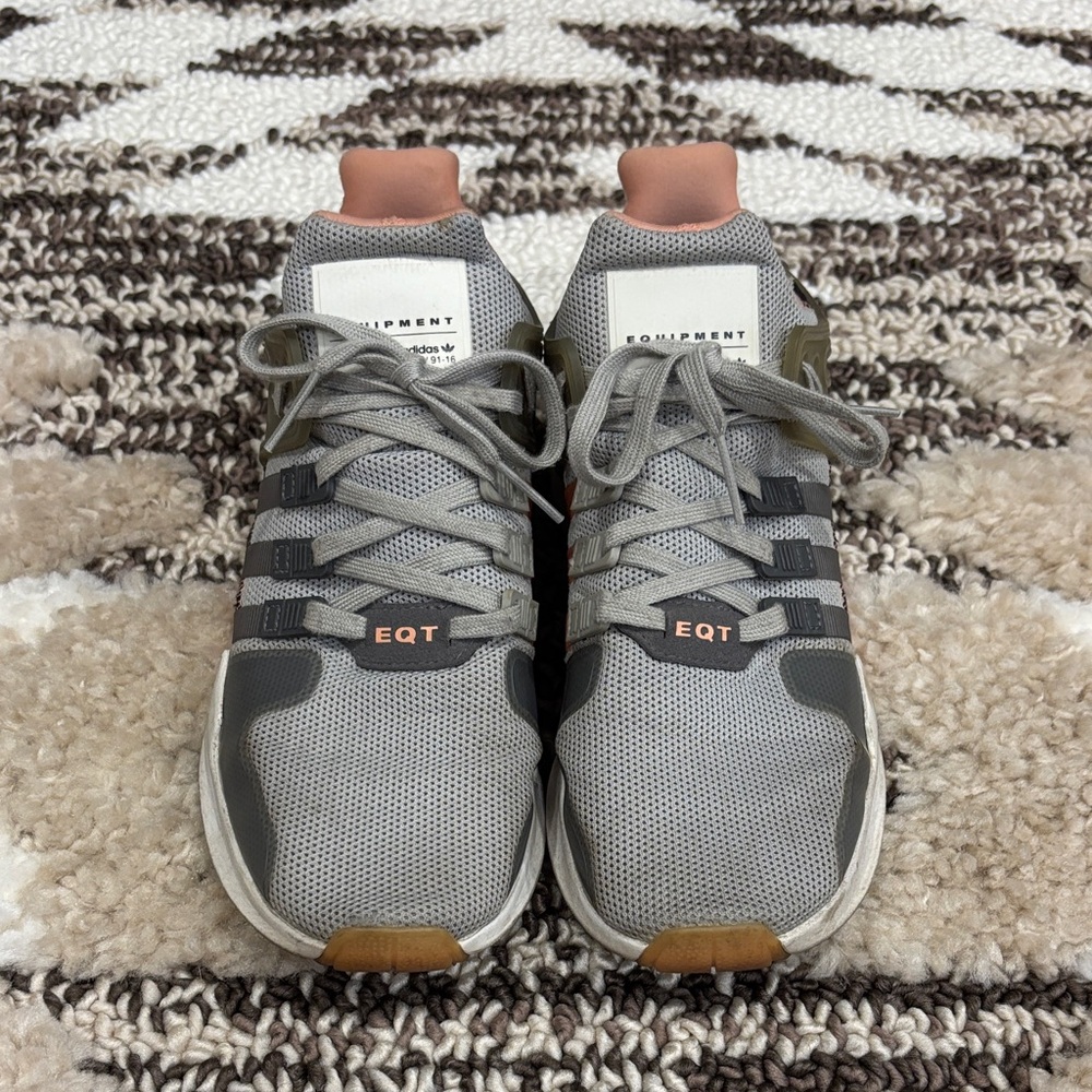 Adidas EQT Gray and Pink Trainers